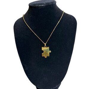 Plunder Gold Puzzle Pendant Necklace